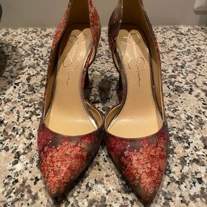 Jessica Simpson Cherry blossom pumps